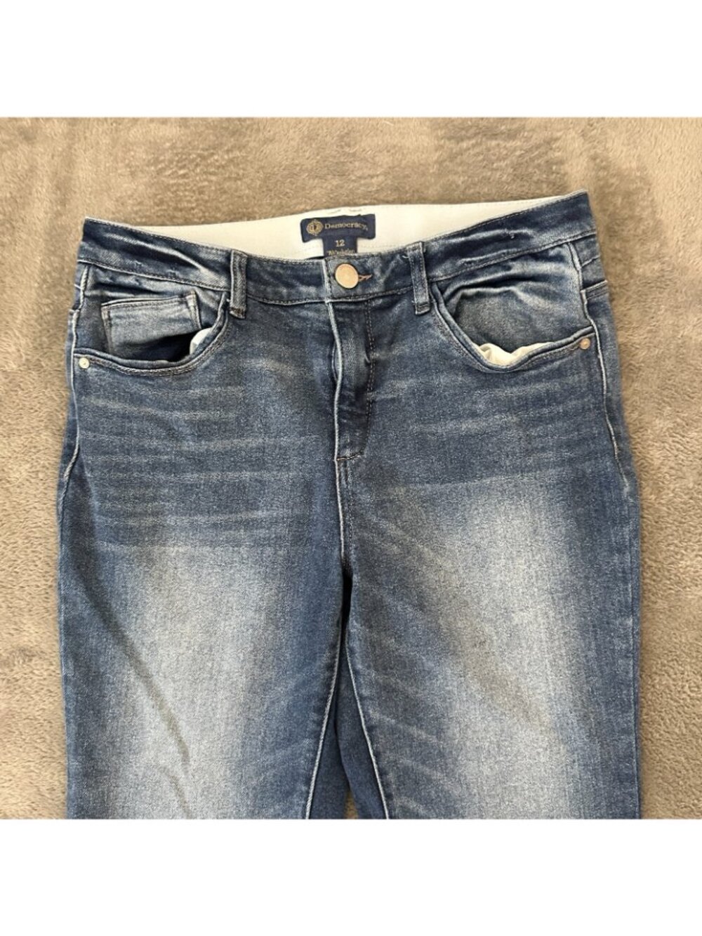 Democracy Ab Solution Jeans Women's size 12 Straight Leg Bootcut - Picture 2 of 9